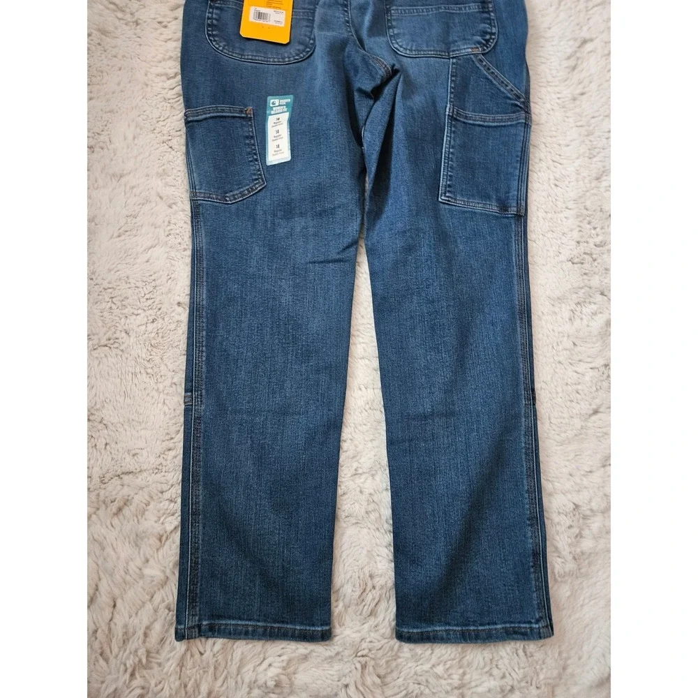 NWT Carhartt Rugged Flex Relaxed Fit Double-Front Work Jeans Size 14 Regular